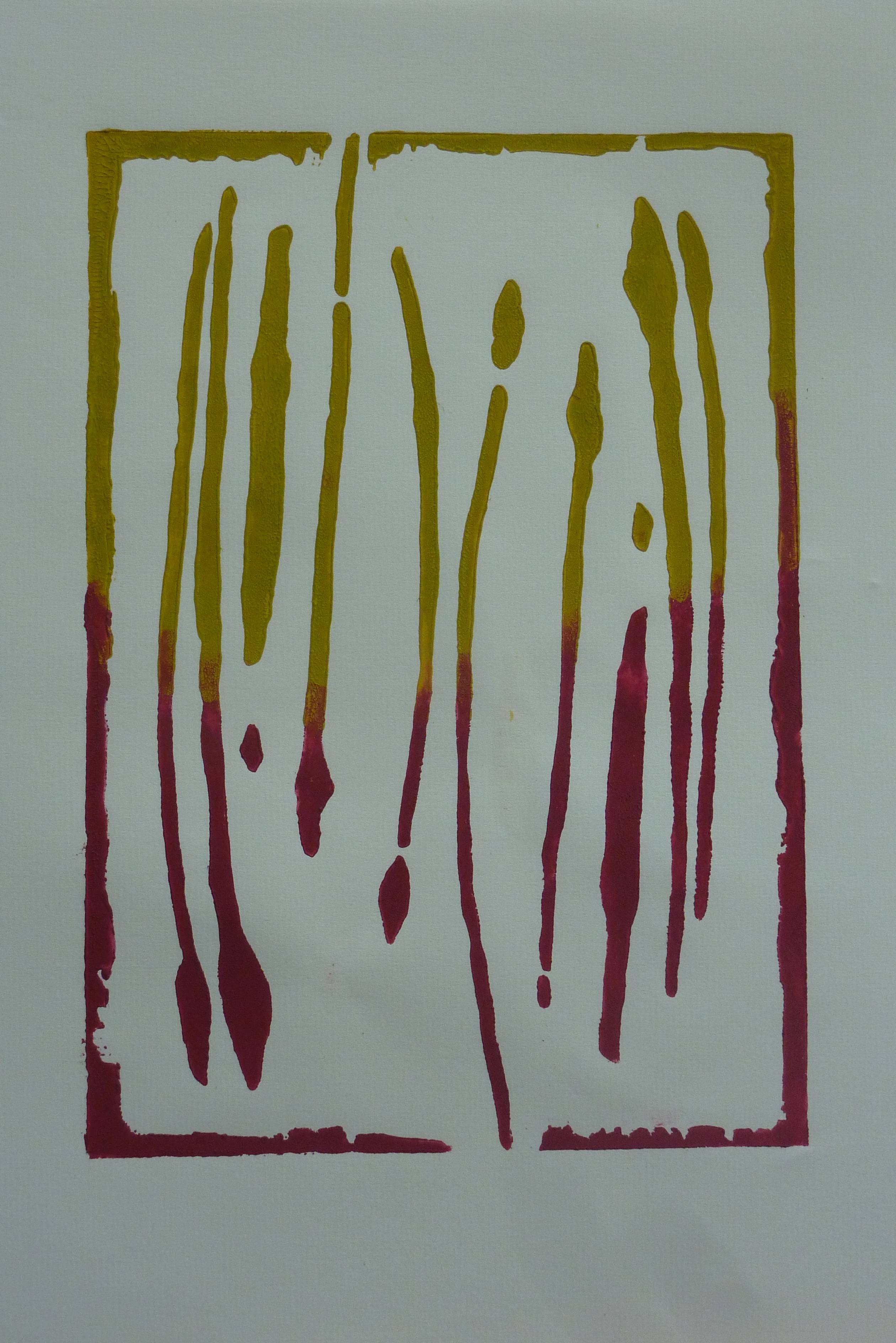 C-Pflanzliches/Blühendes, 2021 Serie, Linolschnitt/Ingres-Papier, Handabzug, ca. 42 x 30 cm